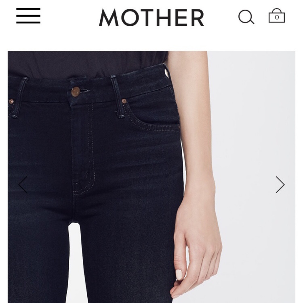 MOTHER The Looker High Waist Dark Skinny Jeans